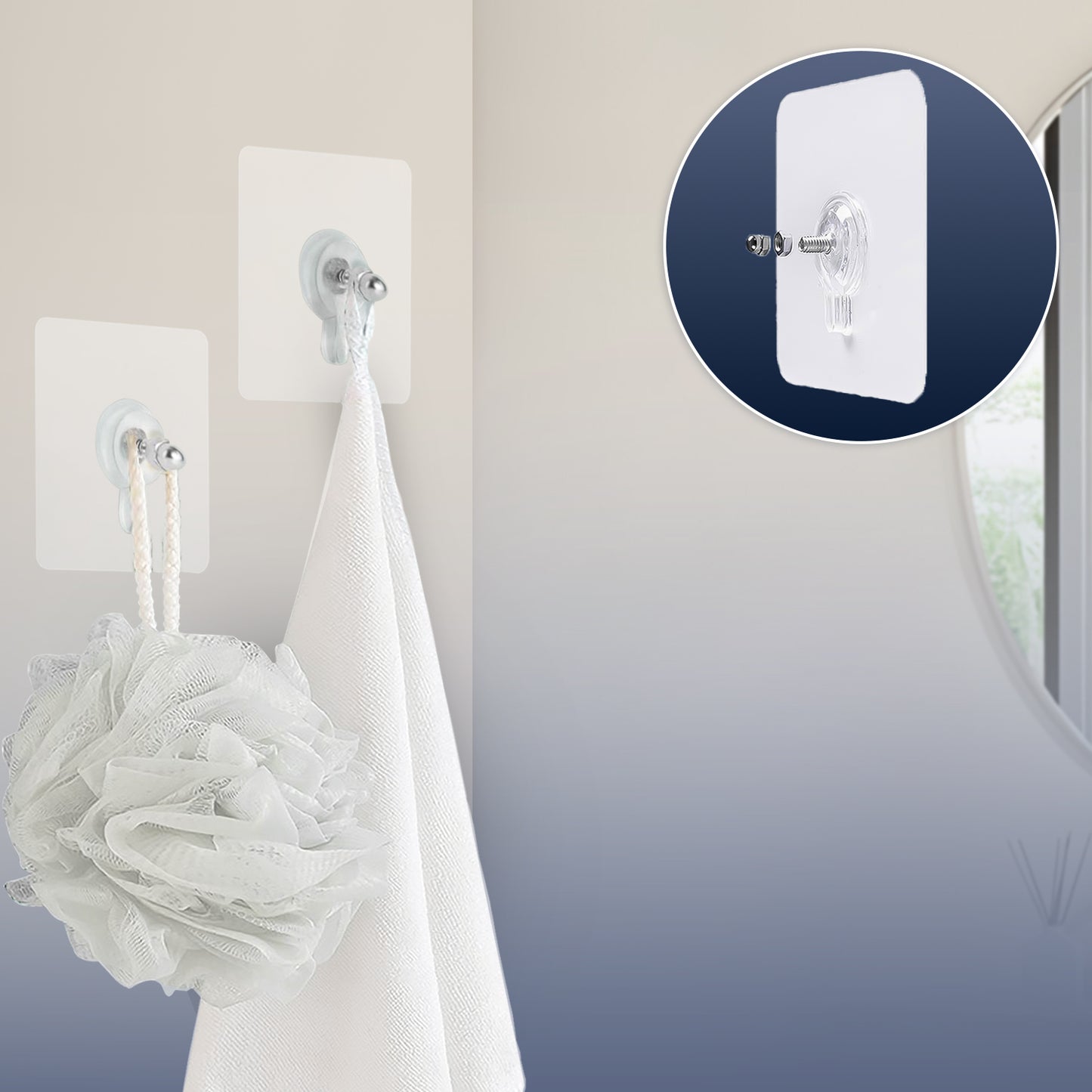 Sudrsha Adhesive Nail Photo Wall Hooks for Hanging Photo Frame, Kitchen Household and Bathroom Accessories (Pack of 10)