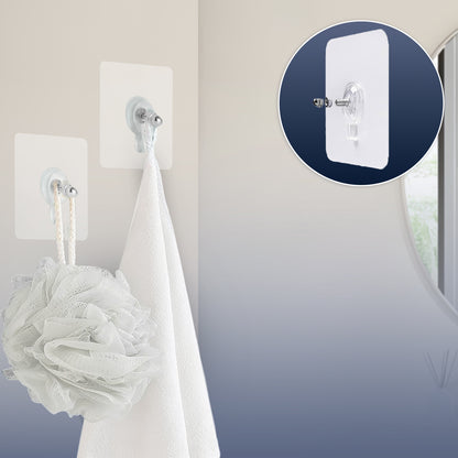 Sudrsha Adhesive Nail Photo Wall Hooks for Hanging Photo Frame, Kitchen Household and Bathroom Accessories (Pack of 10)