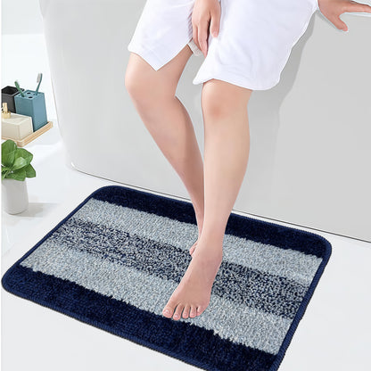 Rectangular Anti-Skid Microfiber Bathroom & Door Mat – Water Absorbent Soft Floor Rug  Brown