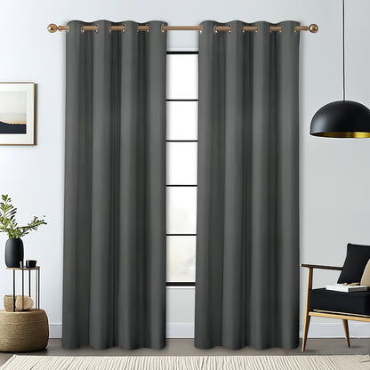 Sudrsha Blackout Long Door Curtain – 5 to 9 Feet | 90-95% Room Darkening, Thermal Insulated Plain Printed Curtain for Living Room & Bedroom(Brown)