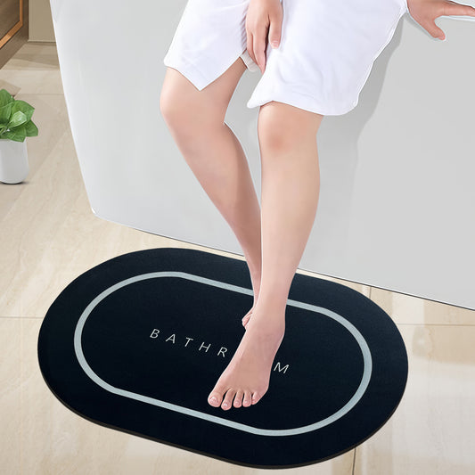 SUDRSHA Anti-Skid 3.5mm Black  Bath  Mat | Water Absorbent Door & Bathroom Floor Mat