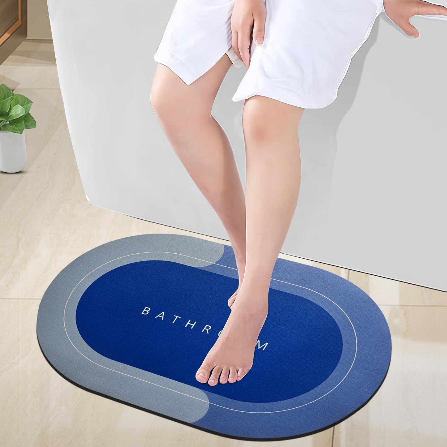 SUDRSHA Anti-Skid 3.5mm Pink  Bath  Mat | Water Absorbent Door & Bathroom Floor Mat