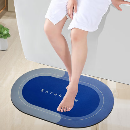 SUDRSHA Anti-Skid 3.5mm Light Blue  Bath  Mat | Water Absorbent Door & Bathroom Floor Mat