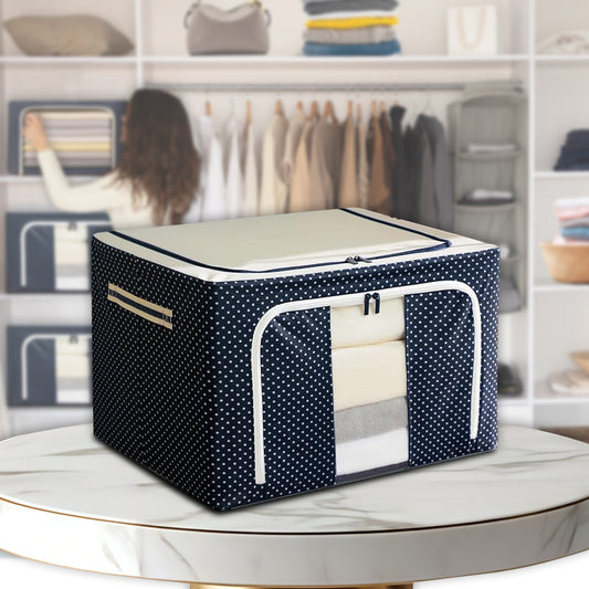Sudrsha Double- 44 Litre Sided Zipper Foldable Storage Box – Closet Organizer for Clothes, Toys & More (Copy)