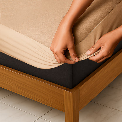100% Waterproof Cotton Sudrsha Mattress Protector – Hypoallergenic, Ultra-Soft & Breathable Fitted Bed Cover