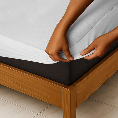 100% Waterproof Cotton Sudrsha Mattress Protector – Hypoallergenic, Ultra-Soft & Breathable Fitted Bed Cover