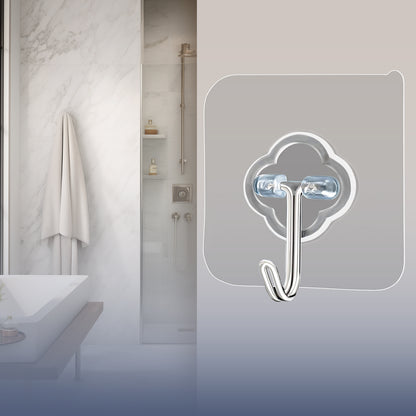 Sudrsha Adhesive Wall J Hooks for Hang in Kitchen Household and Bathroom Accessories (Pack of 20)